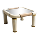 Brass and glass coffee table by Tommaso Barbi 1970'