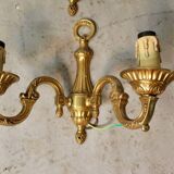 Set of 3 bronze wall lights