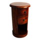 Petit meuble d'appoint circulaire ou chiffonnier en palissandre années 60, Inde