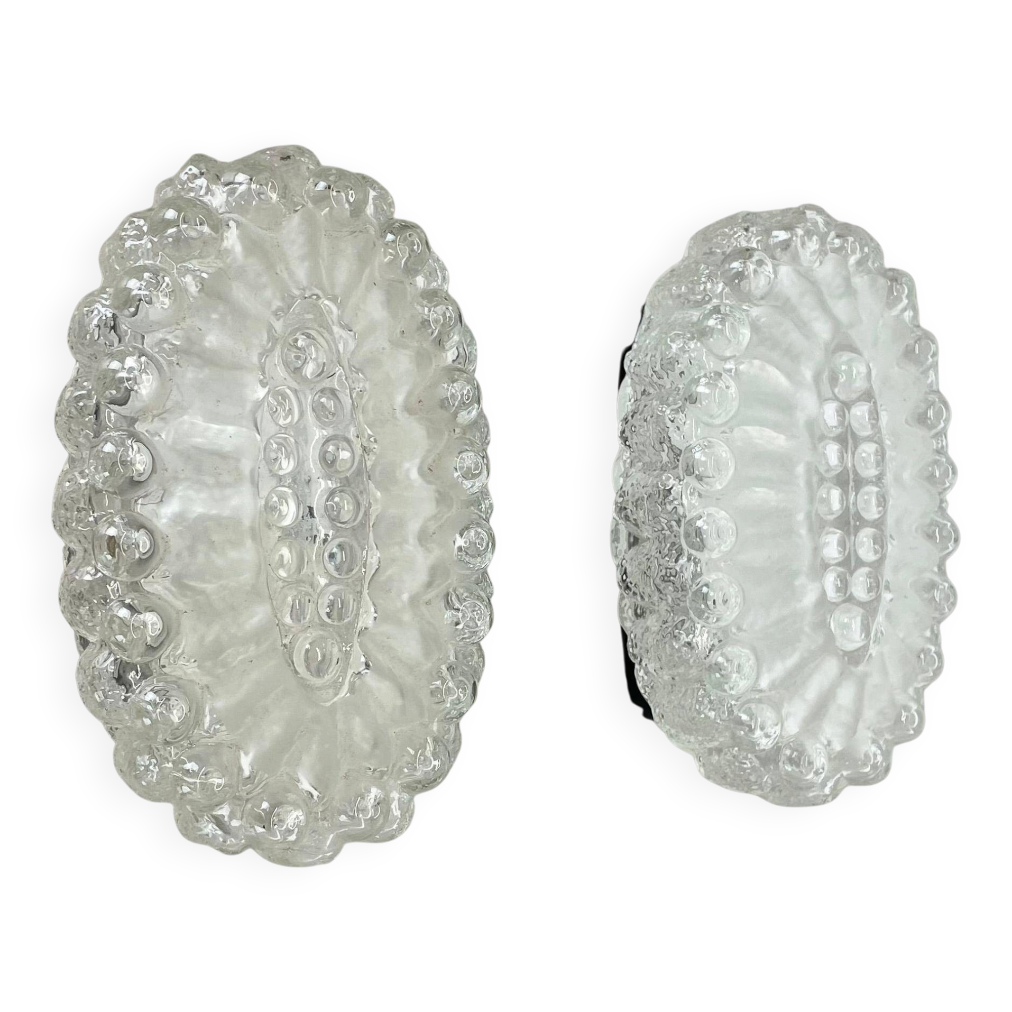 Set of Two 'BUBBLE' Glass Wall Lights in the Tynell Style, Germany, 1970s