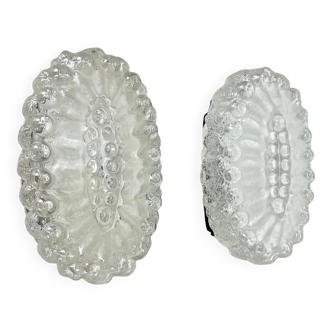 Set of Two 'BUBBLE' Glass Wall Lights in the Tynell Style, Germany, 1970s