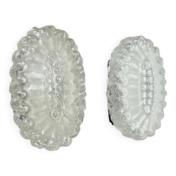 Set of Two 'BUBBLE' Glass Wall Lights in the Tynell Style, Germany, 1970s