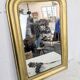Louis-Philippe gold mirror with beaded moulding 62x92cm