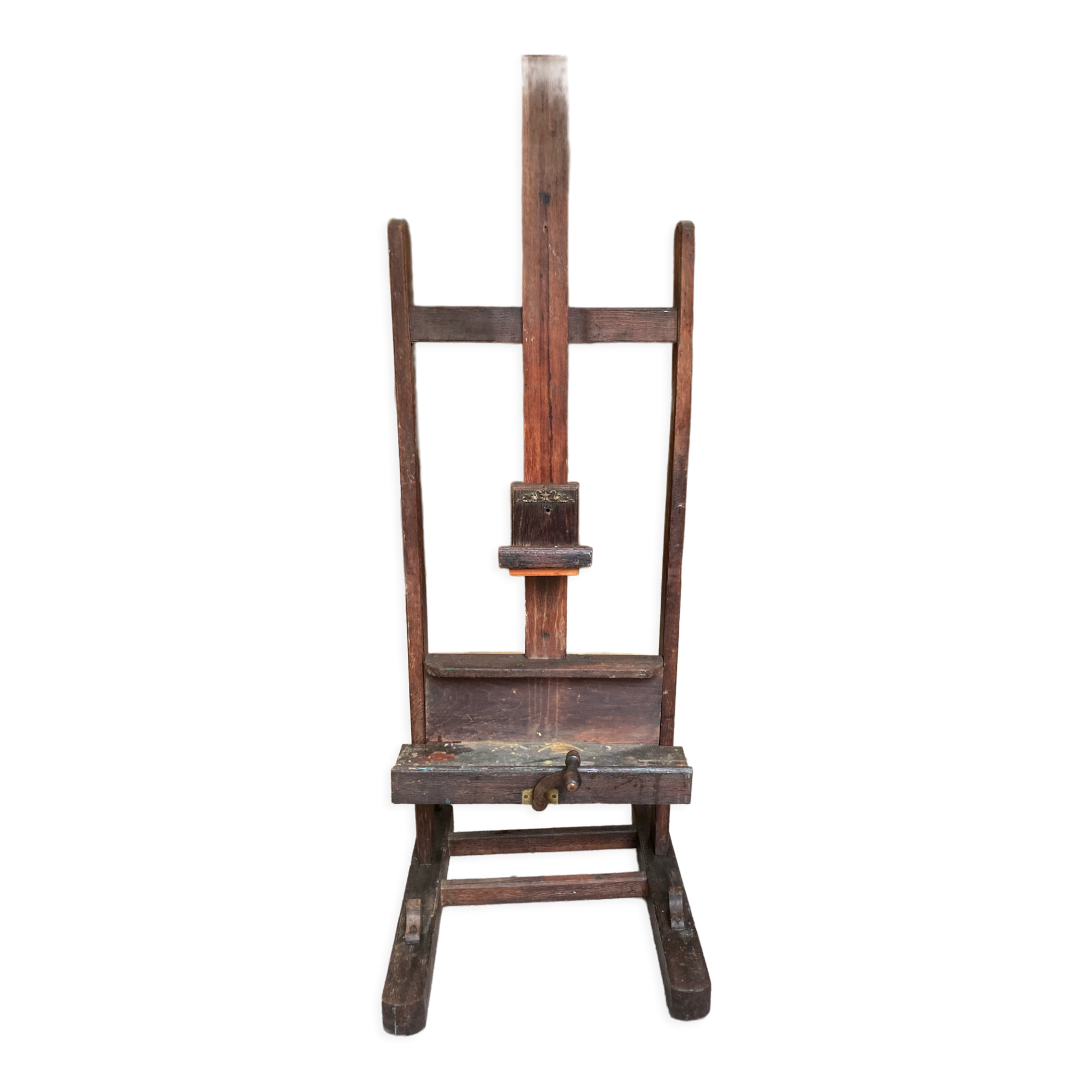 Antique hand-cranked easel