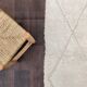 Tapis berbère blanc shaggy 110x145 cm