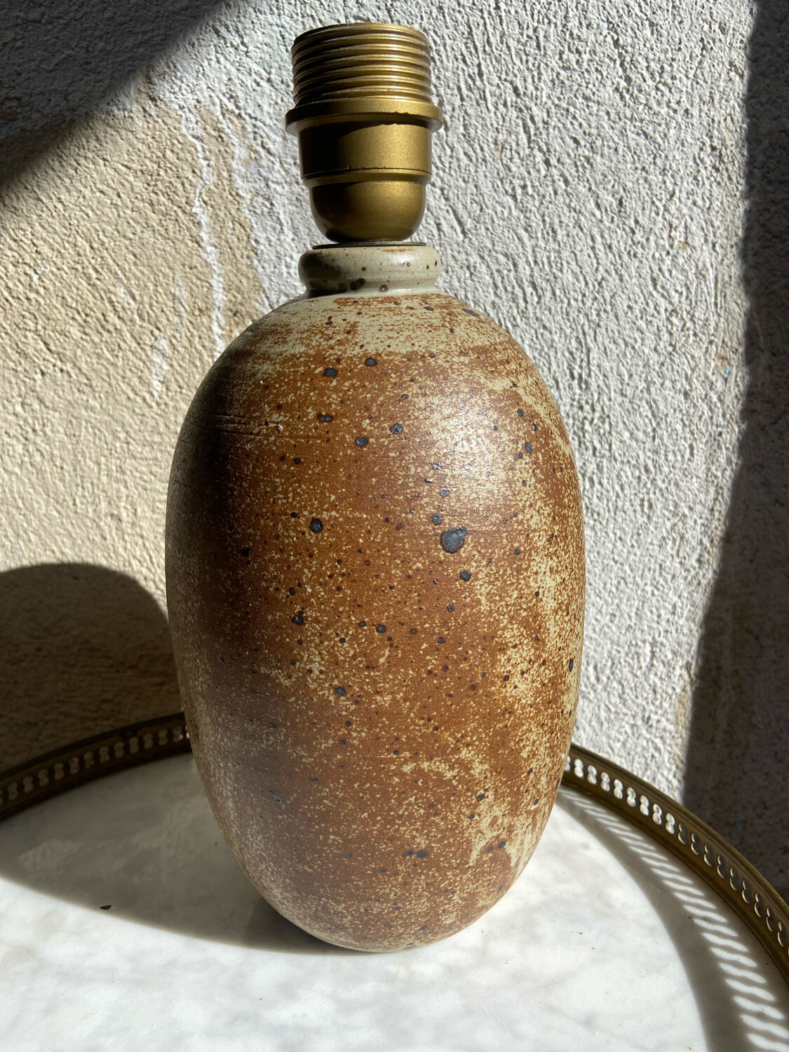 Stoneware foot lamp