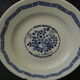 6 flat plates in earthenware from SAINT AMAND. Blue decoration.