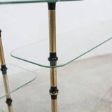 Glass and brass shop window display shelf 1950