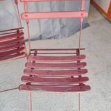 Set of 4 vintage folding garden chairs