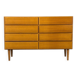 Commode danoise à 8 tiroirs en teck d'Omann Jun, 1970