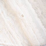 Pedestal dining table in travertine, Stone International, Italy, 1970s