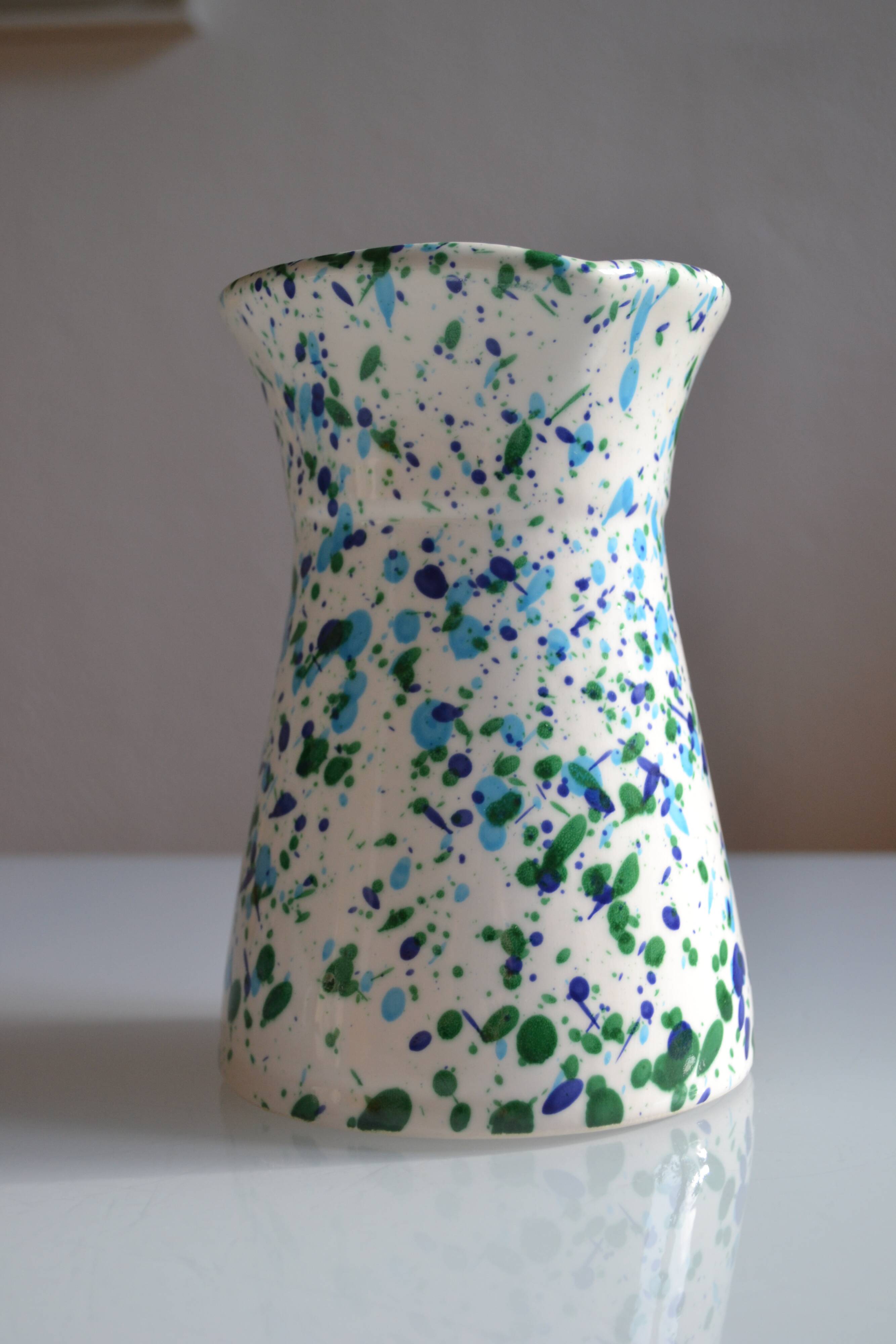 Pichet céramique émaillée à décor tacheté Provence France