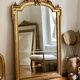 Antique napoleon mirror lll gilded pediment with rare gold leaf 103x182cm