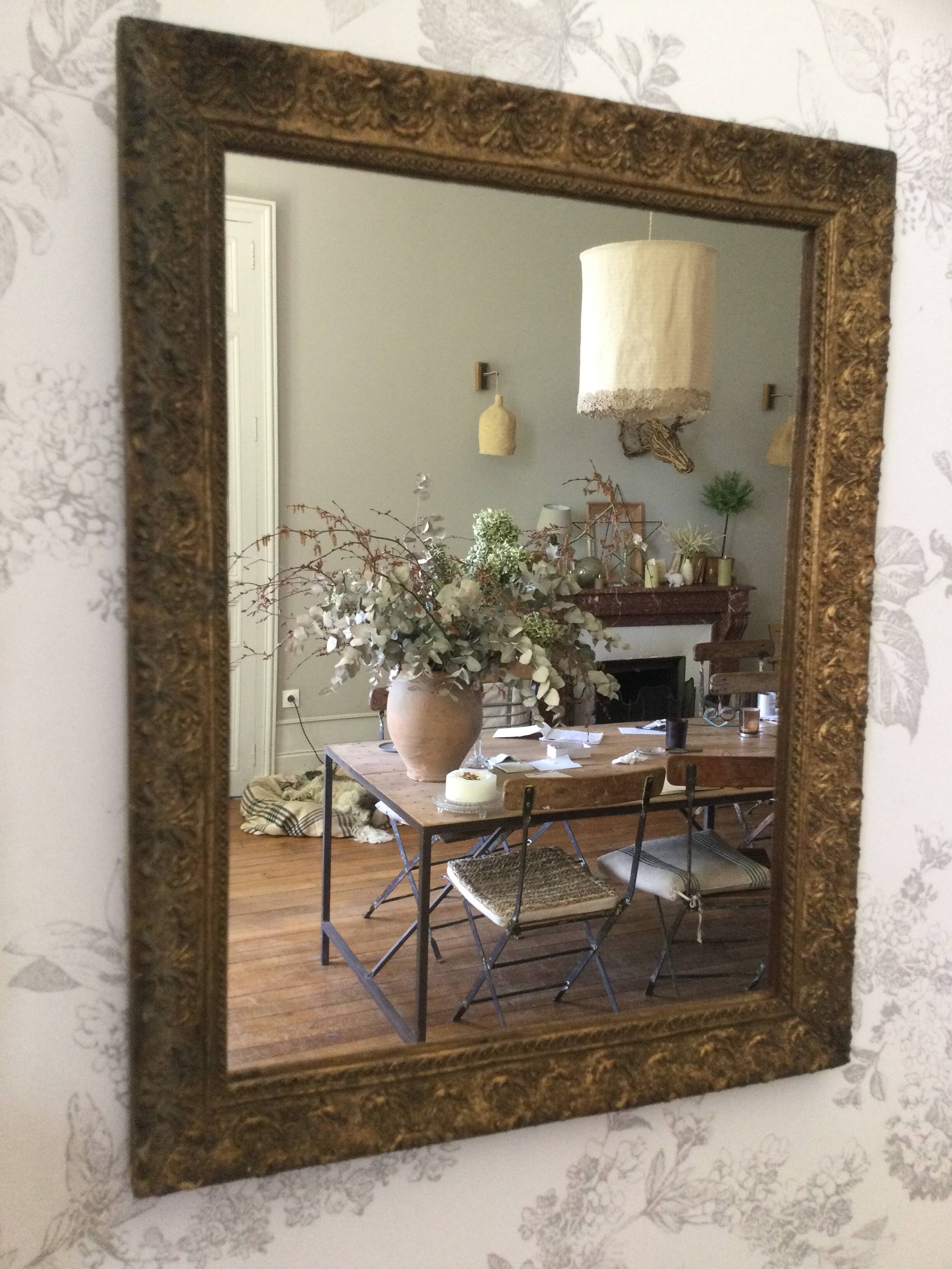 Antique gold mirror