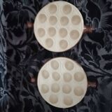 Set of 2 ceramic snail dishes