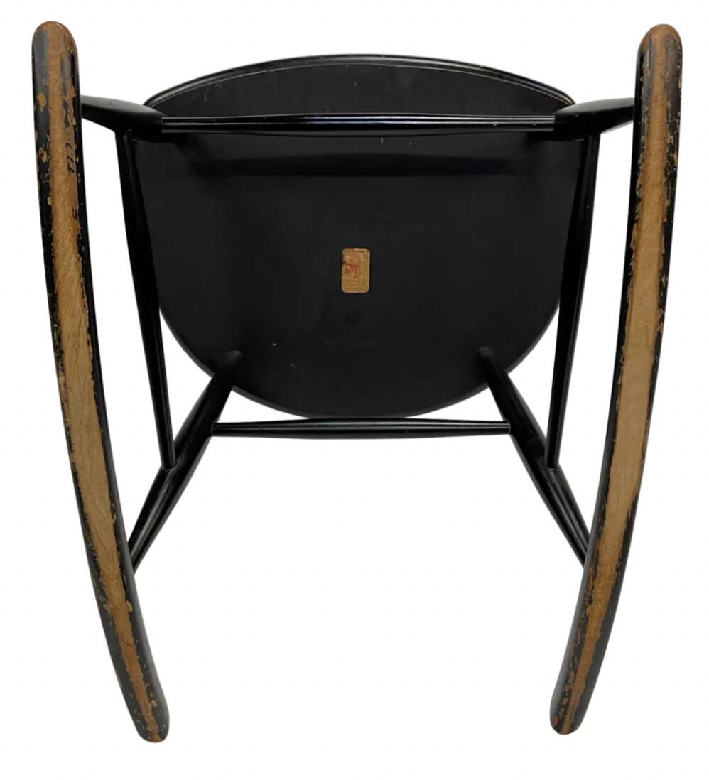 Fauteuil à bascule vintage Illum Wikkelso design danois