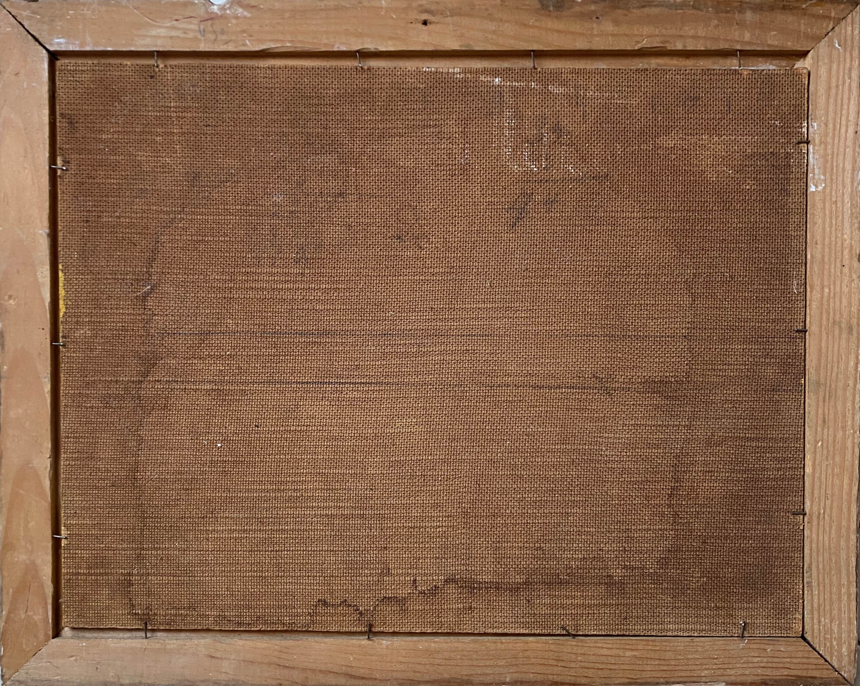 HSP Table "Mountain Chalet" Winter Landscape circa 1950