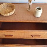 Vintage rattan chest of drawers