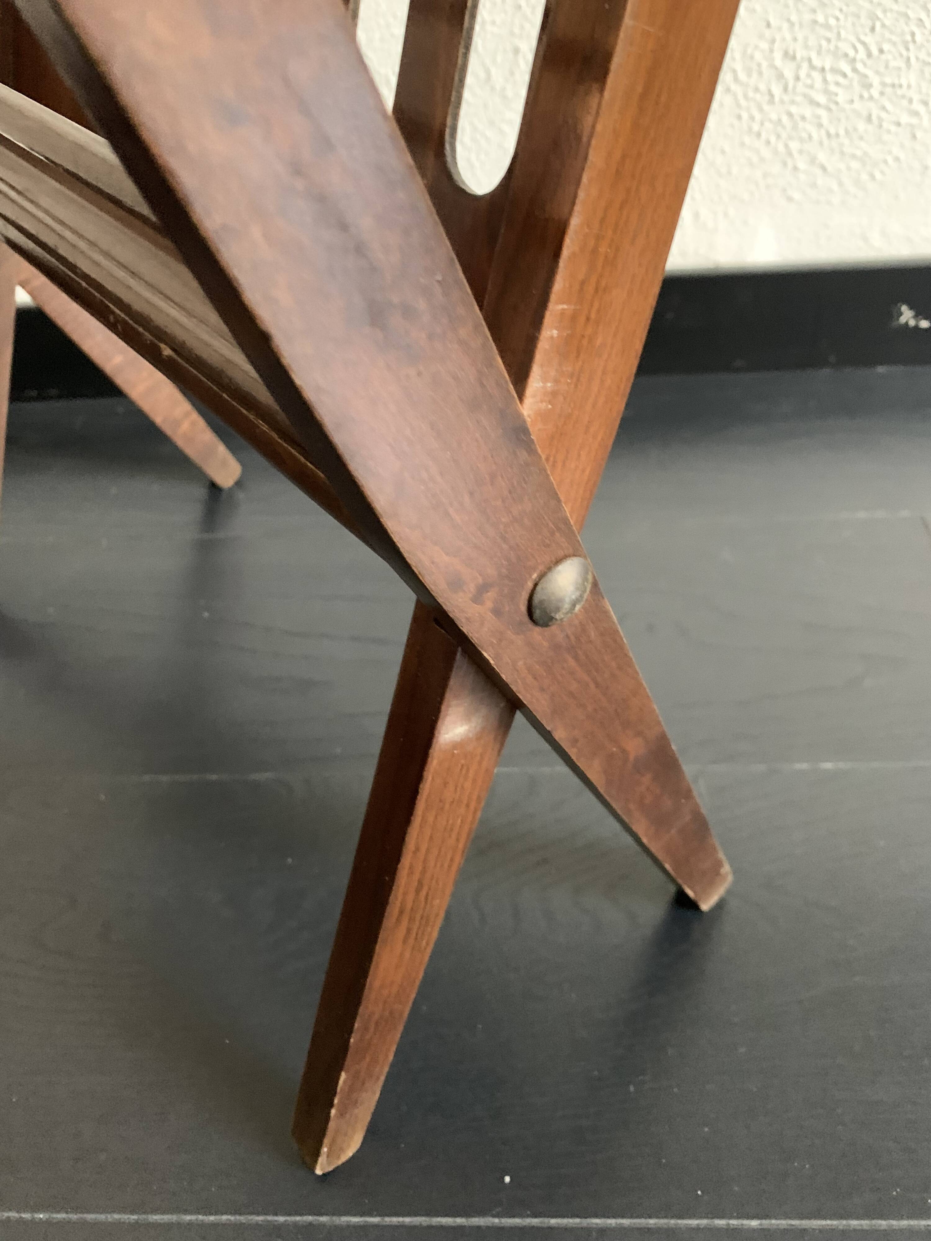 Vintage magazine rack 1960 Cees Braakman vinyl magazines - 56 x 45 cm