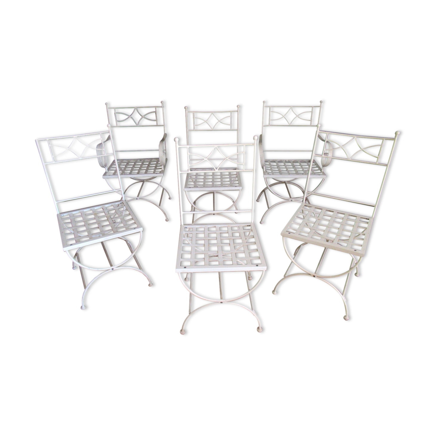 Set of garden seats, made of iron
