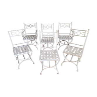 Set of garden seats, made of iron