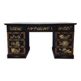 Vintage Chinese Desk with Glass Top