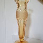 Vase soliflore Art Nouveau en cristal taillé