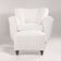2 sets of Italian armchair with pouf in white fabric, Italy, 1940s