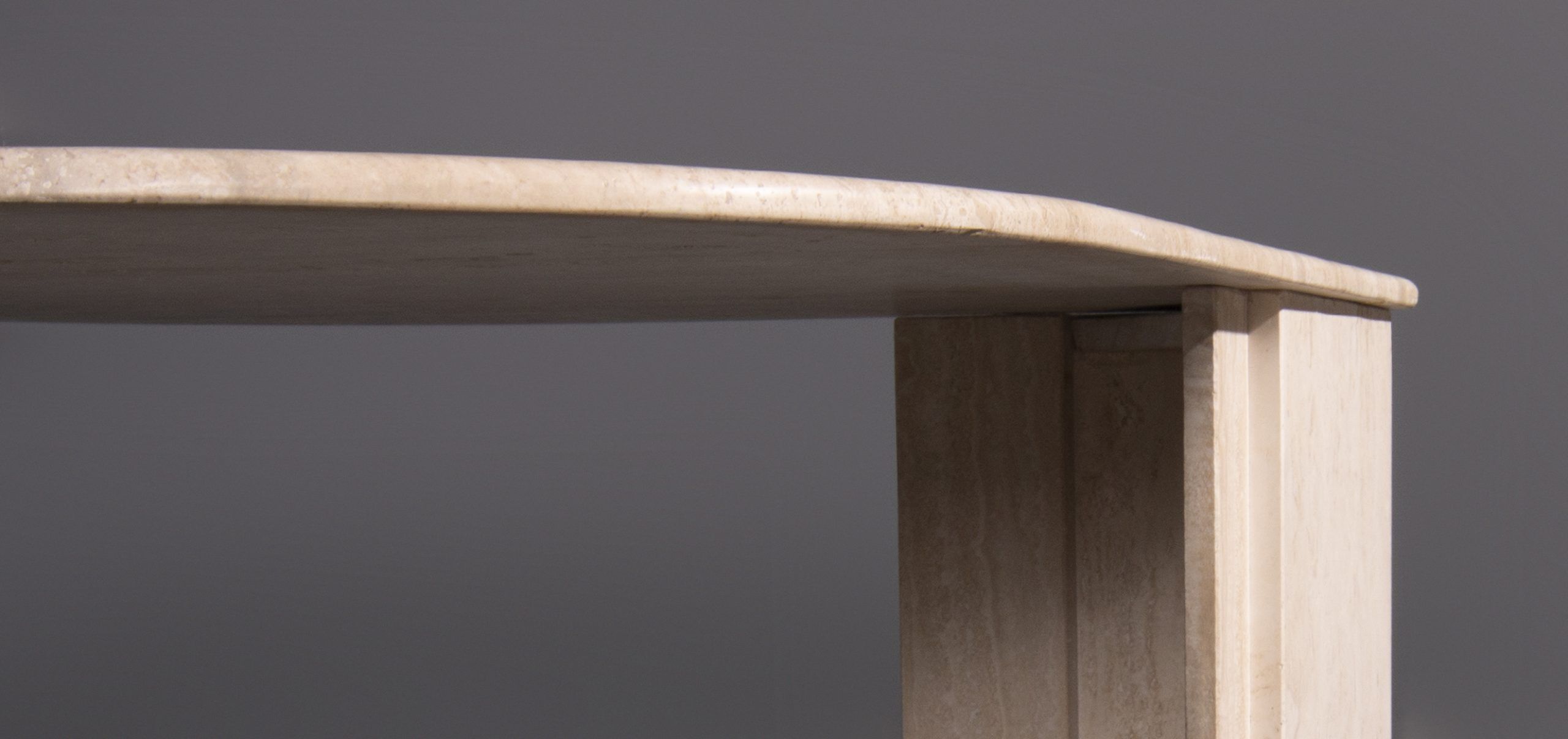 Vintage coffee table in 70s travertine