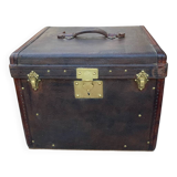 Antique hat trunk in genuine LEATHER