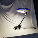 Adjustable chrome metal UFO lamp, space age, UFO, Aluminor, France, 1980.