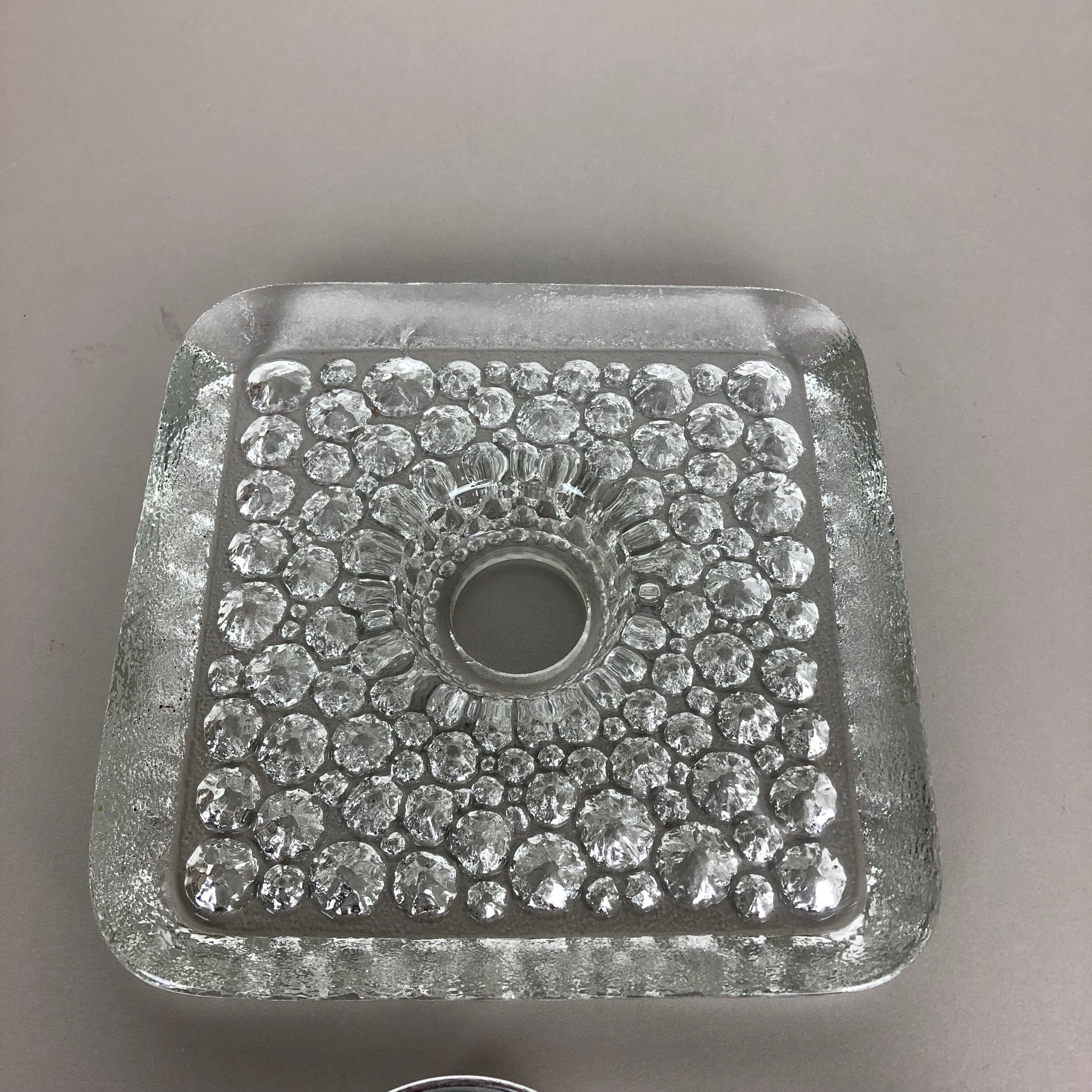 Large glass "bubble" sconces 1970s wall light by Peill & Putzler, Germany