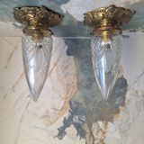 Paires de plafonniers art déco, luminaires anciens