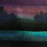 Ink landscape Between dog and wolf 8