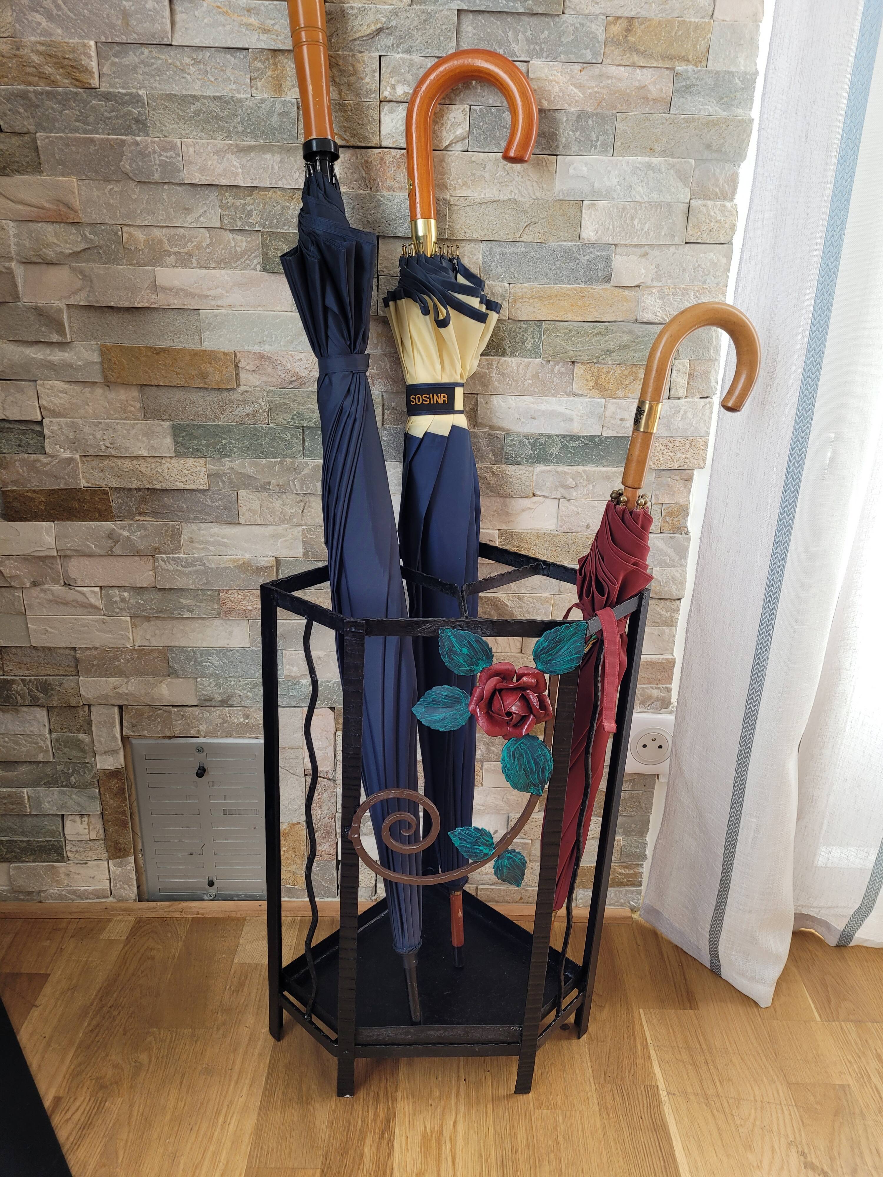 Wrought iron umbrella door