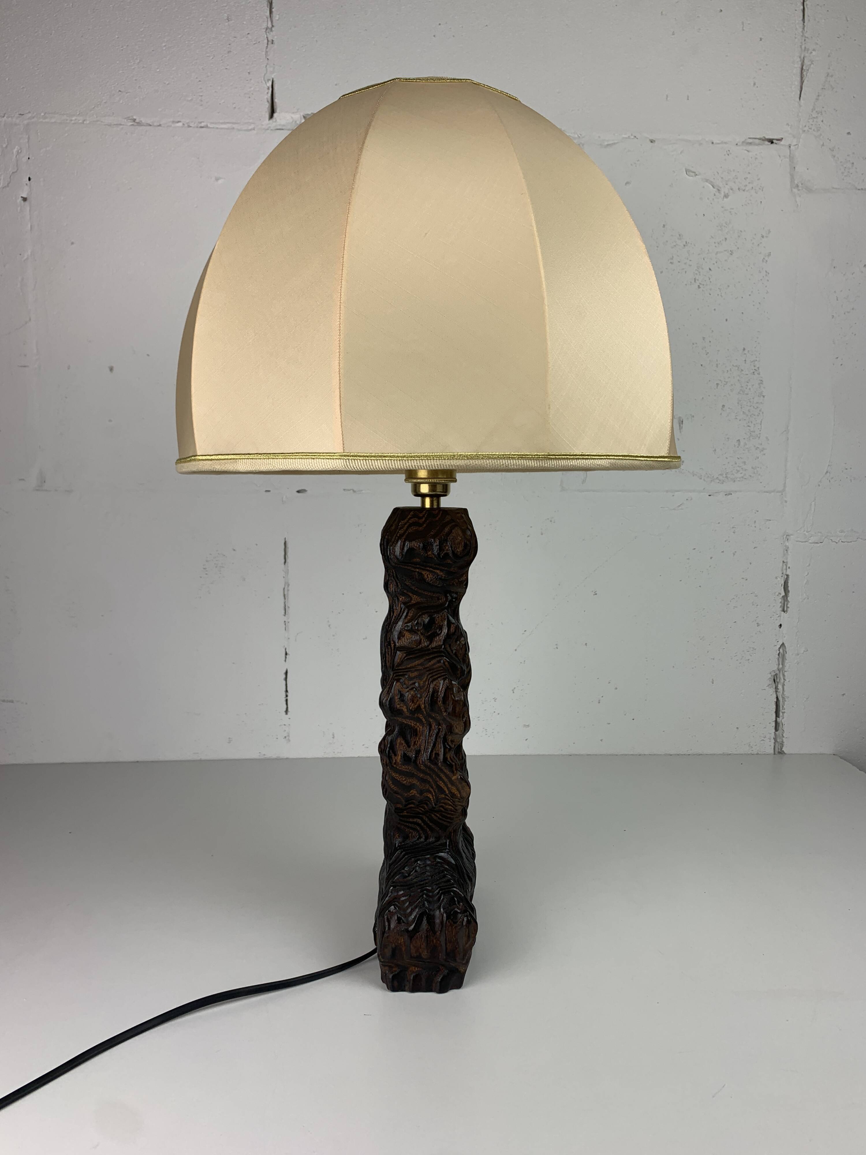 Brutalist organic mushroom table lamp, Dutch 1960s