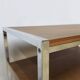 Mobile side table, brown, veneer, chrome-plated steel, Germany, 1970s.