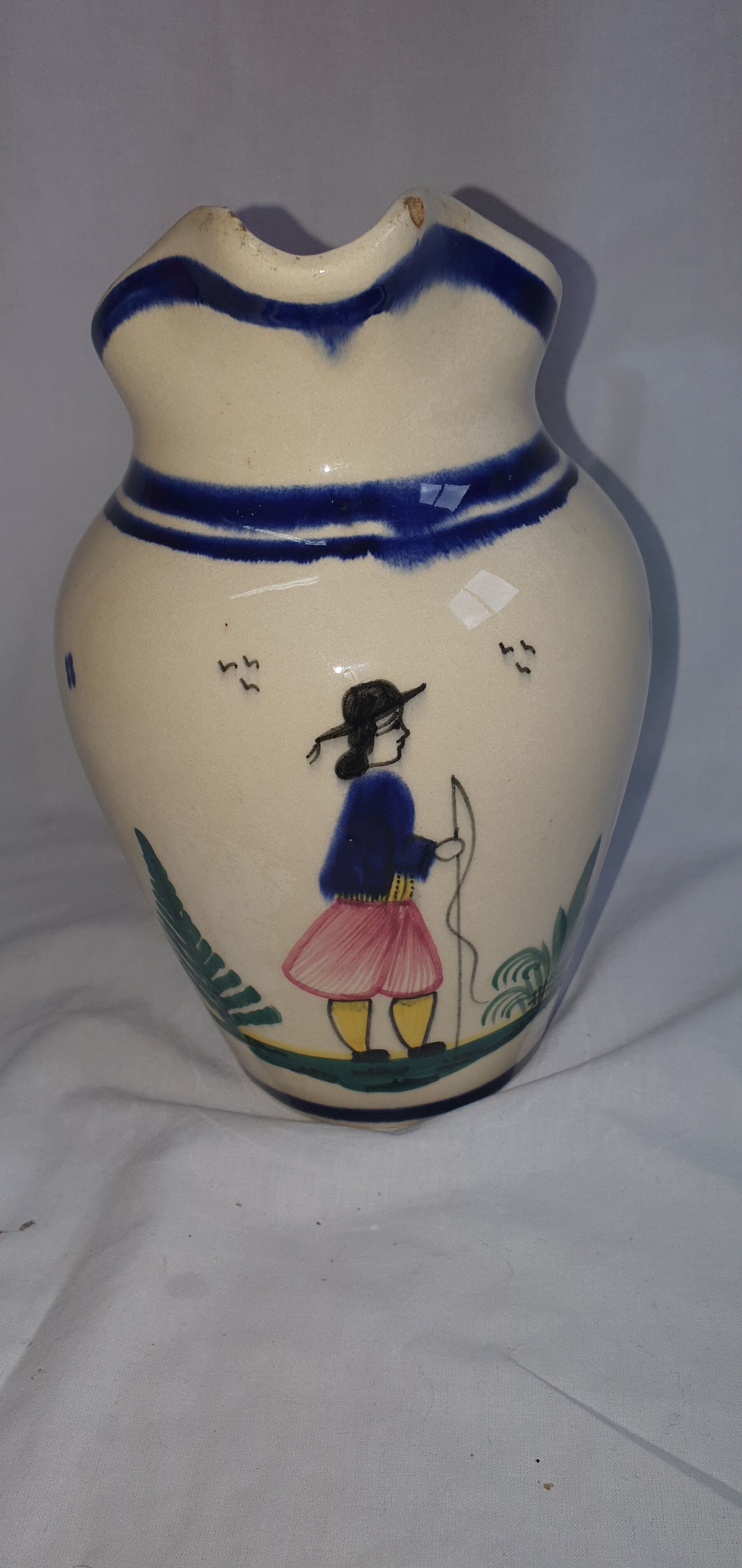 Henriot Quimper HB ceramic pitcher