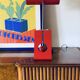 Mauro Martini, red 'Picchio' woodpecker table lamp, F.lli Martini Italy 1970s