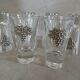 6 small antique liqueur glasses
