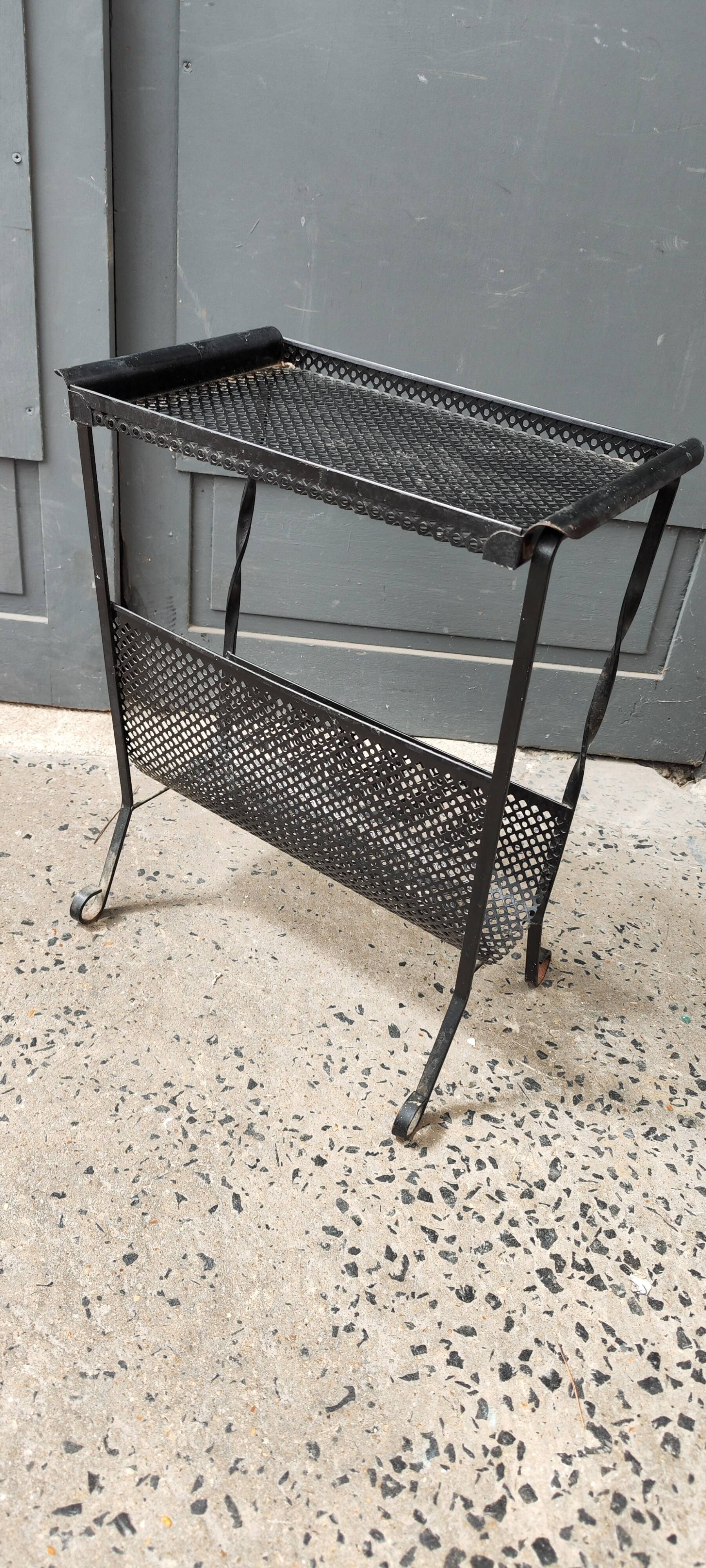 Old Mategot metal magazine rack