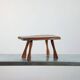 Vintage wooden milk stool in brutalist style
