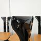Ensemble de 6 chaises Pierre Cardin en bois laqué noir, 1970