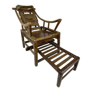 Chaise longue en bambou - artisanale