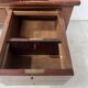 Louis XVI style flat desk in walnut and veneer, 19th century.