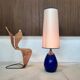 Large glazed ceramic art table lamp from Krösselbach, West-Germany, 1960s