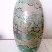 Large lacquered glass vase signed Jean-Noêl Bouillet