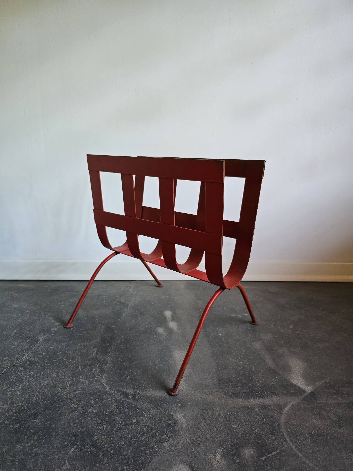 70s Metal Stand for Newspaper, Towel or Wood