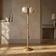 Atomic age floor lamp, vintage hotel lighting, Czechoslovakia 1970s