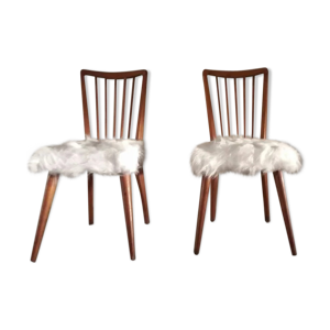 paire de chaises scandinaves - mouton